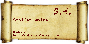 Stoffer Anita névjegykártya
